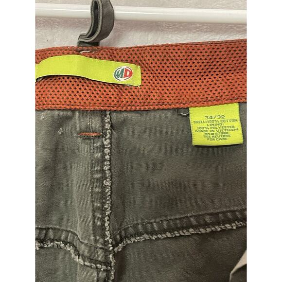 Mountain Dew Cargo Pants Mens 34x32 Khakis Y2K Pocket Baggy Vintage Flaws - Picture 12 of 15